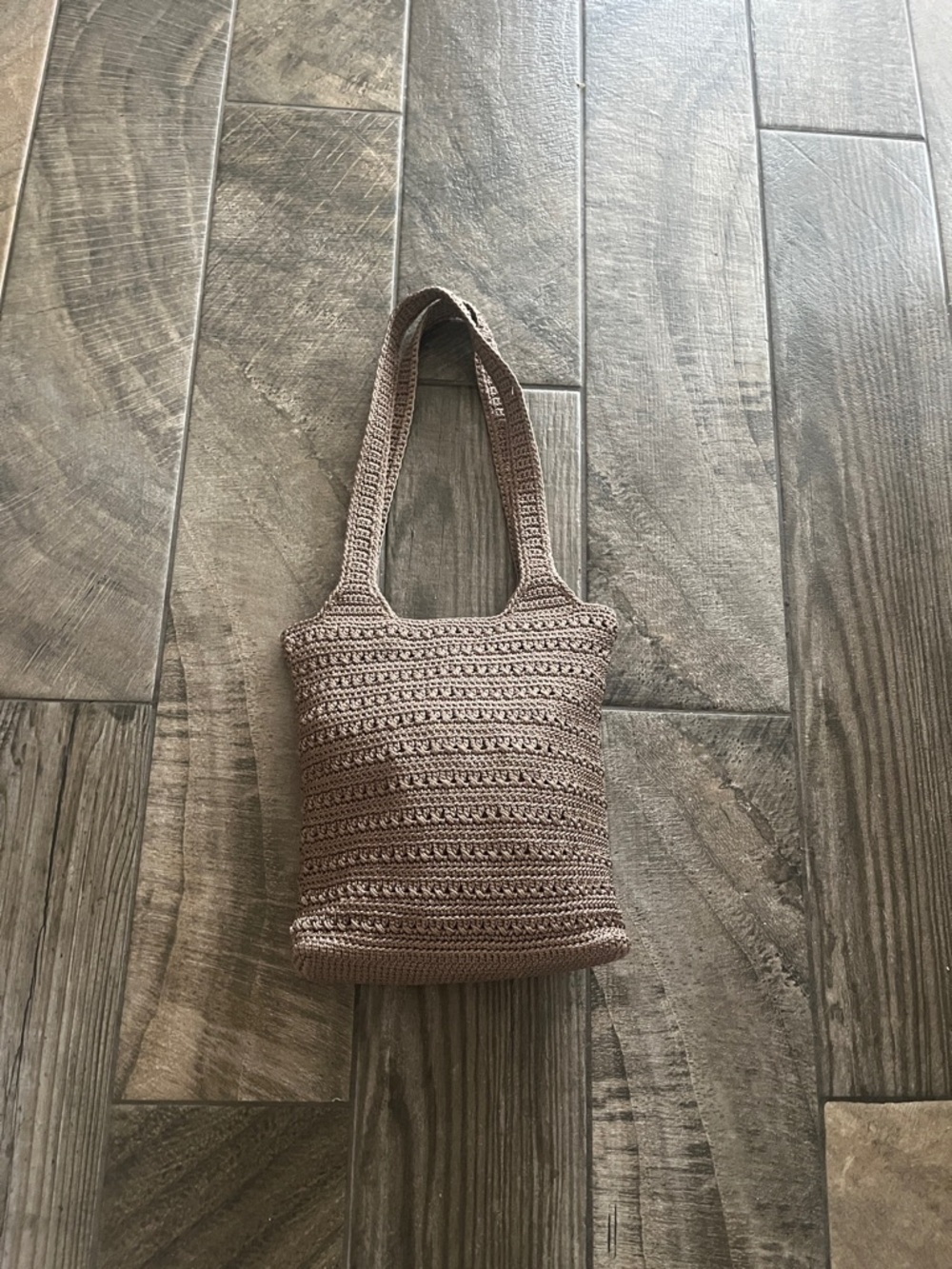 NWOT The Sak brown hand made Woven Crochet Tote Bag